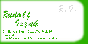 rudolf iszak business card